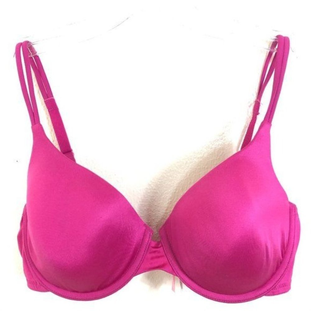VERY SEXY VICTORIA'S SECRET Hot Pink Lined Demi Bra Size 34D